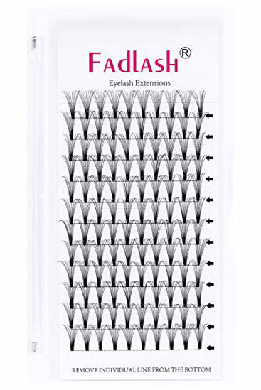 Picture of Lash Extensions Premade Fans 10D 0.07 Volume Lash Extensions Lash Fans D Curl 13mm Short Stem Volume Fans Eyelash Extensions Supplies (10D-0.07-D, 13mm)
