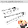 Picture of 12 Pieces Sugar Tongs Ice Tongs Stainless Steel Mini Serving Tongs Appetizers Tongs Small Kitchen Tongs for Tea Party Coffee Bar Kitchen (Silver,4.3 Inch, 6 Inch)