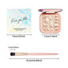 Picture of KYDA Face Highlighter Palette Kit,Shimmer Glitter Highlight Contouring Palette Natural Nude Shiny Contour Highlight Makeup Illuminator Highlighter Concealer Palette(with brush)-Champagne Gold
