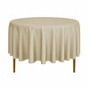 Picture of Lann's Linens - 90" Round Premium Tablecloth for Wedding / Banquet / Restaurant - Polyester Fabric Table Cloth - Beige