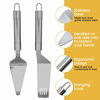 Picture of Pie Server and Cake Server Stainless Steel Set - Serrated Spatula with Elegant Ergonomic Handles for Cutting and Serving Desserts, Brownies, Lasagna