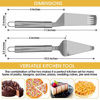 Picture of Pie Server and Cake Server Stainless Steel Set - Serrated Spatula with Elegant Ergonomic Handles for Cutting and Serving Desserts, Brownies, Lasagna