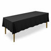 Picture of Lann's Linens - 70" x 120" Premium Tablecloth for Wedding / Banquet / Restaurant - Rectangular Polyester Fabric Table Cloth - Black