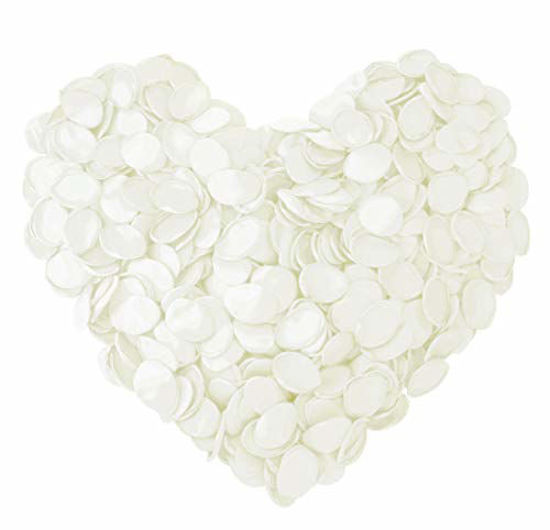 Picture of Neo LOONS Premium Artificial Silk Rose Petals Flower Girl Scatter Petals for DIY Wedding Aisle Centerpieces Table Confetti Party Favors Home Decoration, Ivory 200pcs