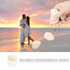 Picture of Neo LOONS Premium Artificial Silk Rose Petals Flower Girl Scatter Petals for DIY Wedding Aisle Centerpieces Table Confetti Party Favors Home Decoration, Ivory 200pcs