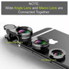 Picture of KINGMAS 3 in 1 Universal 198° Fish Eye Lens + 0.63X Wide-Angle Lens + 15X Macro Clip Camera Lens Kit for iPad iPhone Samsung Android and Most Smartphones (Black 3-in-1 (Upgrade))