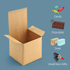 Picture of ValBox 3x3x3 Brown Gift Boxes 50pcs Recycled Paper Cube Boxes with Lids for Gifts, Crafting, Cupcake Boxes, Easy Assemble Boxes for Party Favor