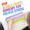 Picture of Push Toy Pop Bubble Fidget Sensory Toys Push It Pop Fidget Toys Rainbow Keyboard Shape, Pop Silicone Popper Toy Anxiety Stress Reliever Relief Autism Learning Materials Game Gift for Kids (Macaron)