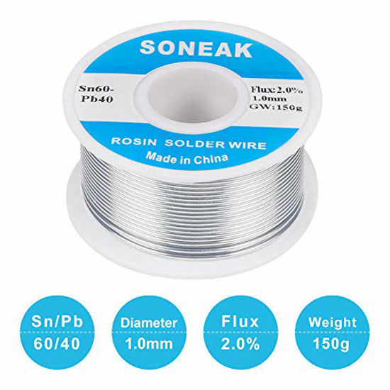 GetUSCart SONEAK 60/40 Tin Lead Solder With Rosin Core For Electrical Soldering 1.0mm 150g