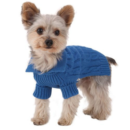 GetUSCart Stinky G Blue Aran Dog Sweater Size 08 XS
