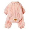 Picture of Loyanyy Plush Dog Pajamas for Cold Weather 4 Legged Clothes for Dog Cat Stretchy Puppy Kitten Onesie with Buttons Warm Soft Pet Jumpsuit Winter Coat Pink X-Large