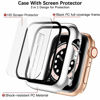 Picture of GEAK Compatible for Apple Watch Case 38mm with Screen Protector, Full Cover Hard PC Bumper HD Tempered Protective Cover for iWatch SE Series 3/2/1 Women Men 4pack Red/Silver/Blue/Black