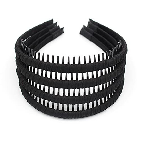 Picture of JOBAND black women's headbands fashion hair accessories tooth comb hairbands for women non slip hair hoops headband suitable for ladies and girls (Pack of 4)