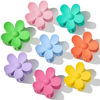 Picture of Hair Claw Clips 8PCS Flower Hair Clips Big Cute Claw Clips Jaw Clamps 8 Colors Strong Hold for Thick Hair Women 8 Colors