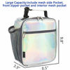 Picture of FlowFly Kids Lunch box Insulated Soft Bag Mini Cooler Back to School Thermal Meal Tote Kit for Girls, Boys, Holographic