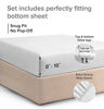 Picture of Twin Fitted Sheet - Single Fitted Deep Pocket Sheet - Fits Mattress Perfectly - Soft Wrinkle Free Sheet - 1 Fitted Sheet Only - Light Grey