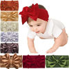Picture of 8PCS Elastic Christmas Velvet Headband for Baby Girls,Toddler Girls Bows Turban Head Wrap Hair Bands Photography Props Hairband (8 PCS Hairbands)