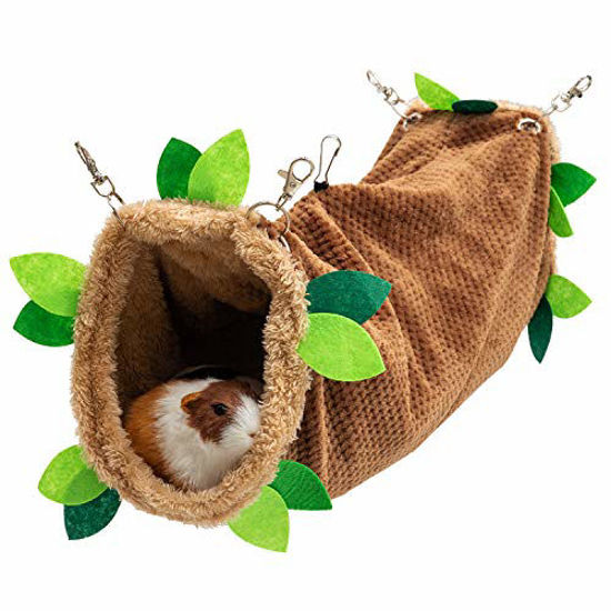 GetUSCart- DMISOCHR Hanging Tunnel Hammock for Small Animals - Warm Plush  Hammock Cage for Guinea-Pig Hamster Ferret Rat Mice Parrot Chinchilla  Flying Squirrel - Hideout Swing Pet Hammock for Playing Sleeping