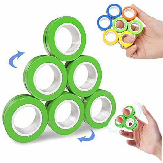 Buy TornadoZ Rainbow Magnetic Ring Fidget Toys - 9 Pcs Fidget Finger Ring |  Colorful Fidget Spinners Magnet Toy | Stress Reduction, Finger Therapy |  Magnetic Block, Magnetic Bracelet| Kid Teen Online
