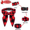 Picture of Malier Dog Collar with Long Bow Tie (Red & Black, Large)