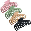Picture of OWIIZI Large Hair Claw Clips for women, 4.3" Matte Big Hair Clips Non-Slip Ponytail Barrette Strong Hold Claw Clips for girls Long Thick Hair (4packs)