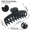 Picture of OWIIZI Large Hair Claw Clips for women, 4.3" Matte Big Hair Clips Non-Slip Ponytail Barrette Strong Hold Claw Clips for girls Long Thick Hair (4packs)
