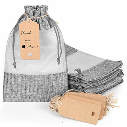 24 Pcs Muslin Bags Natural Burlap Bags - Reusable Burlap Gift Bags With  Drawstring Jewelry Burlap Sack Medium - Burlap And Lace Wedding Favor Bags  For