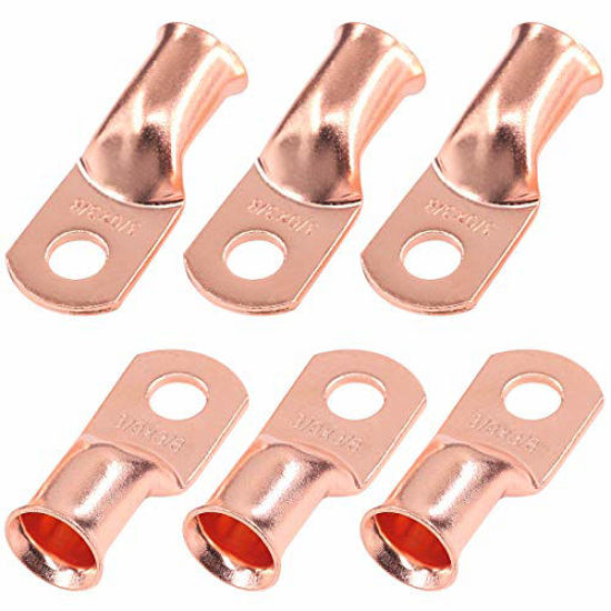 AIRIC 20pcs UL Listed 1/0 AWG - 5/16" (M8) Battery Cable Lugs, Heavy - View #2
