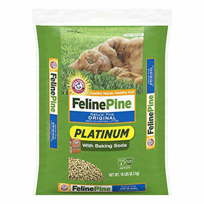 Picture of Arm & Hammer Feline Pine Platinum Non-Clumping Cat Litter 18lb Baking Soda