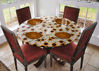 Picture of Covers For The Home Deluxe Elastic Edged Flannel Backed Vinyl Fitted Table Cover - Sunflower Pattern - Small Round - Fits Tables up to 40" - 44" Diameter