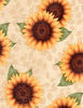 Picture of Covers For The Home Deluxe Elastic Edged Flannel Backed Vinyl Fitted Table Cover - Sunflower Pattern - Small Round - Fits Tables up to 40" - 44" Diameter