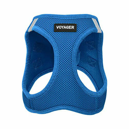 Picture of Voyager Step-in Air Dog Harness - All Weather Mesh, Step in Vest Harness for Small and Medium Dogs by Best Pet Supplies - Royal Blue (Matching Trim), XXXS (Chest: 9.5 - 10.5" Fit Cats)