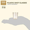 Picture of 100 Pack 2 oz Gold Glitter Shot Glasses, Disposable Plastic Cups for Birthday Party, Wedding