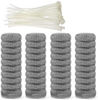 Picture of 40 Pieces Lint Traps Stainless Steel (Never Rust) Washing Machine Lint Snare Traps, Washer Hose Lint Traps with 40 pcs Cable Ties