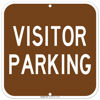 Picture of Visitor Parking Sign, 12 X 12 Square Rust Free Aluminum Sign UV Printed with Professional Graphics-Easy to Mount Indoors & Outdoors