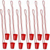 Picture of Iconikal Shot Glass on Beaded Necklace, 12-Pack (Red)