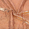 Picture of JYFLZQ Rose Gold Sequin Tablecloth 50" x 50" Square Sparkly Drape Table Cloths Table Cover Overlay for Wedding Birthday Party Baby Bridal Shower