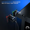 Picture of Maximm Cable 4 Ft 360° Rotating Flat Plug Extension Cord / Wire, 16 AWG Multi 3 Outlet Extension Wire, 3 Prong Grounded Wire - Black - UL Listed