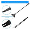 Picture of Liveek Aquarium Aquascape Tools Kit, 4 in 1 Anti-Rust Aquatic Plant Aquascaping Tool Stainless Steel Black Tweezers Scissors Spatula for Aquarium Tank Clean Fish Tank Aquascape Tools Sets (Black)