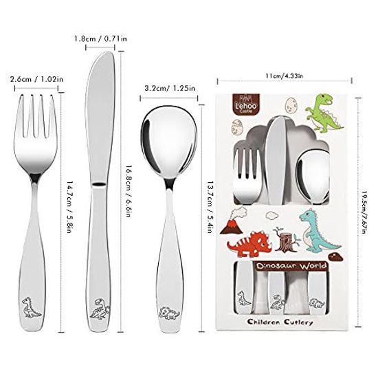 GetUSCart Lehoo Castle Kids Silverware Stainless Steel 6 Piece