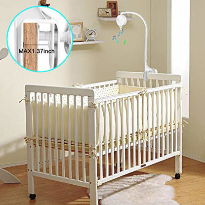 Picture of AIFUDA 25 Inch Baby Musical Crib Mobile Bed Bell Holder Infant Bed Decoration Toys Rotating Music Box Nut Screw Arm Bracket