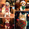 Picture of Whaline 6 Pack Christmas Dog Bandanas Reversible Red Green Buffalo Plaid Triangle Bids Snowflakes Pet Scarf Washable Cotton Pet Neckerchief Pet Costume Accessories Decoration for Cats Dogs
