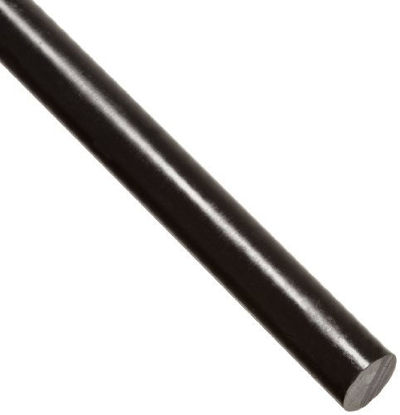 Picture of PPO (Polyphenylene Oxide) Round Rod, Opaque Black, Standard Tolerance, ASTM D4349 PPE220, 1/2" Diameter, 24" Length