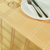 Picture of Mebakuk Rectangle Table Cloth Checkered Style Tablecloth Spill-Proof Antiwrinkle and Shrink Proof Decorative Fabric Table Cover for Dining and Outdoor Use (Oblong 60 x 84 Inch (6-8 Seats), Gold)