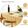 Picture of Mebakuk Rectangle Table Cloth Checkered Style Tablecloth Spill-Proof Antiwrinkle and Shrink Proof Decorative Fabric Table Cover for Dining and Outdoor Use (Oblong 60 x 84 Inch (6-8 Seats), Gold)