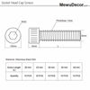 Picture of 50 PCS Socket Head Cap Screw Assortment Set, M6 x 20mm, 25mm, 30mm, 35mm, and 40mm, Stainless Steel 304, Bright Finish