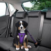 Picture of Lukovee Dog Safety Vest Harness with Seatbelt, Dog Car Harness Seat Belt Adjustable Pet Harnesses Double Breathable Mesh Fabric with Car Vehicle Connector Strap for Dog (Large, Purple Seatbelt)