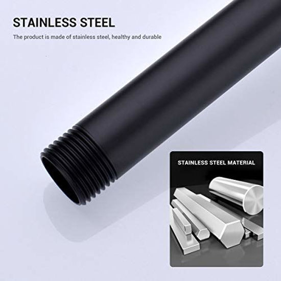 GetUSCart- Black Shower Arm with Flange 4 Inches Stainless Steel ...