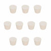 Picture of StonyLab Solid Rubber Stoppers, 10-Pack 7# White Tapered Lab Seal Rubber Stoppers, Fits StonyLab 250ml Erlenmeyer Flask