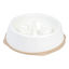 Picture of IRIS Large Slow Feeding Bowl for Long Snouted Pets, White/Beige